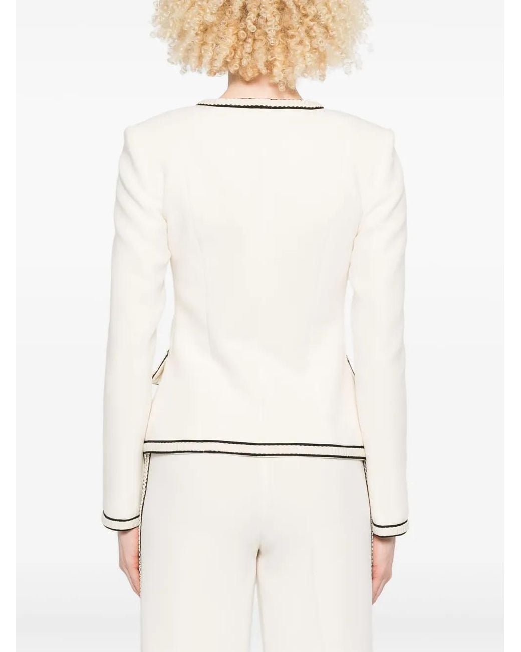 Nissa Natural Single-Breasted Suit Jacket