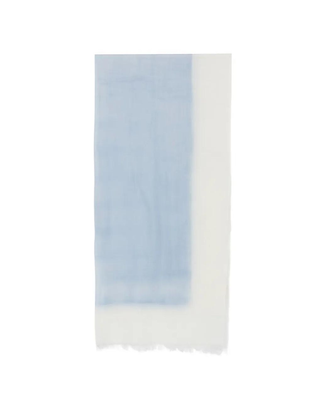 D'Aniello Blue Fringed Colour Block Scarf