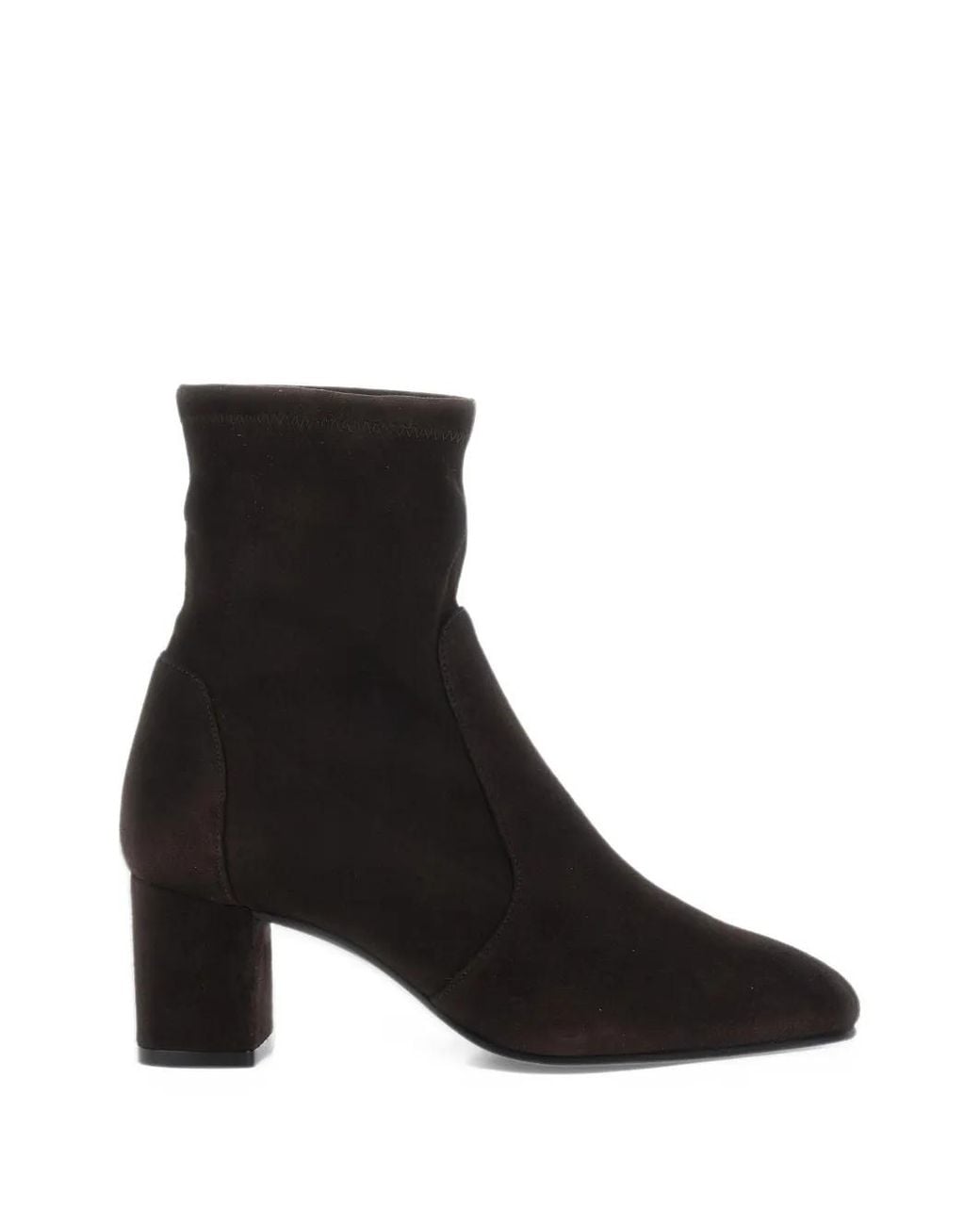 Stuart Weitzman Black Yulia Suede Block-Heel Ankle Boots
