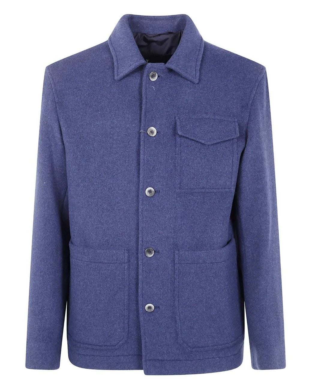 Herno Hemdjacke Mit Aufgesetzten Taschen in Blue für Herren