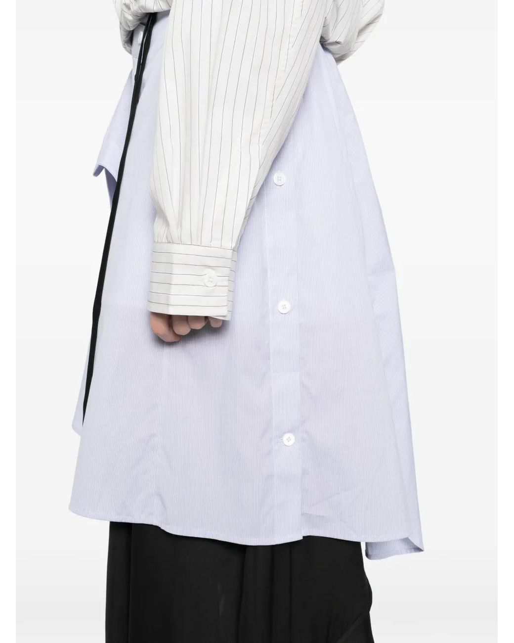 Feng Chen Wang White Deconstruction Wrap Skirt