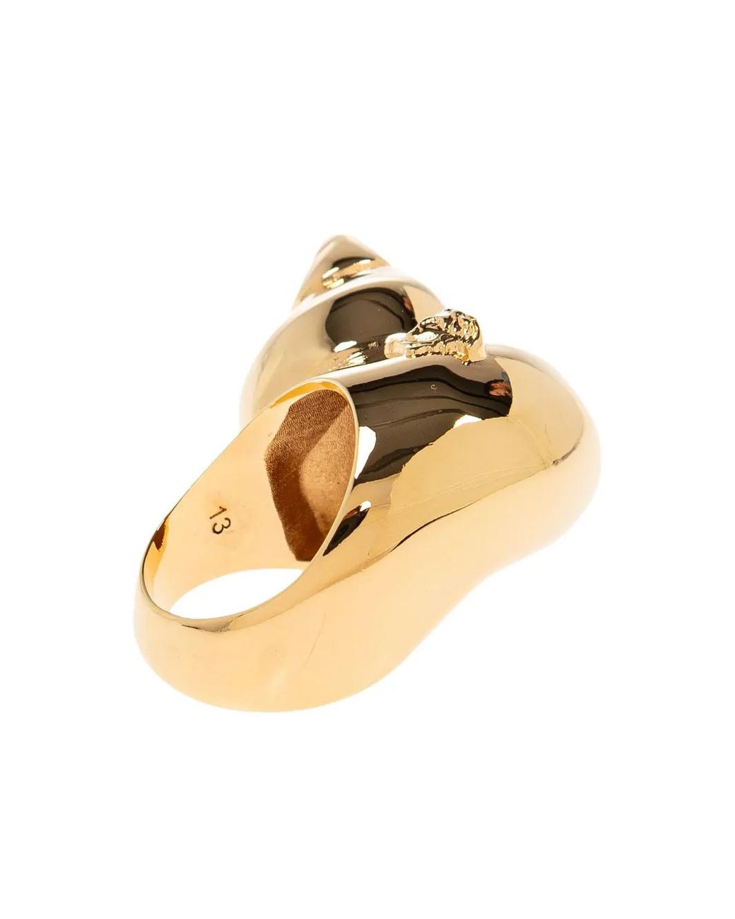 Versace Metallic Ring Mit Muschelmotiv