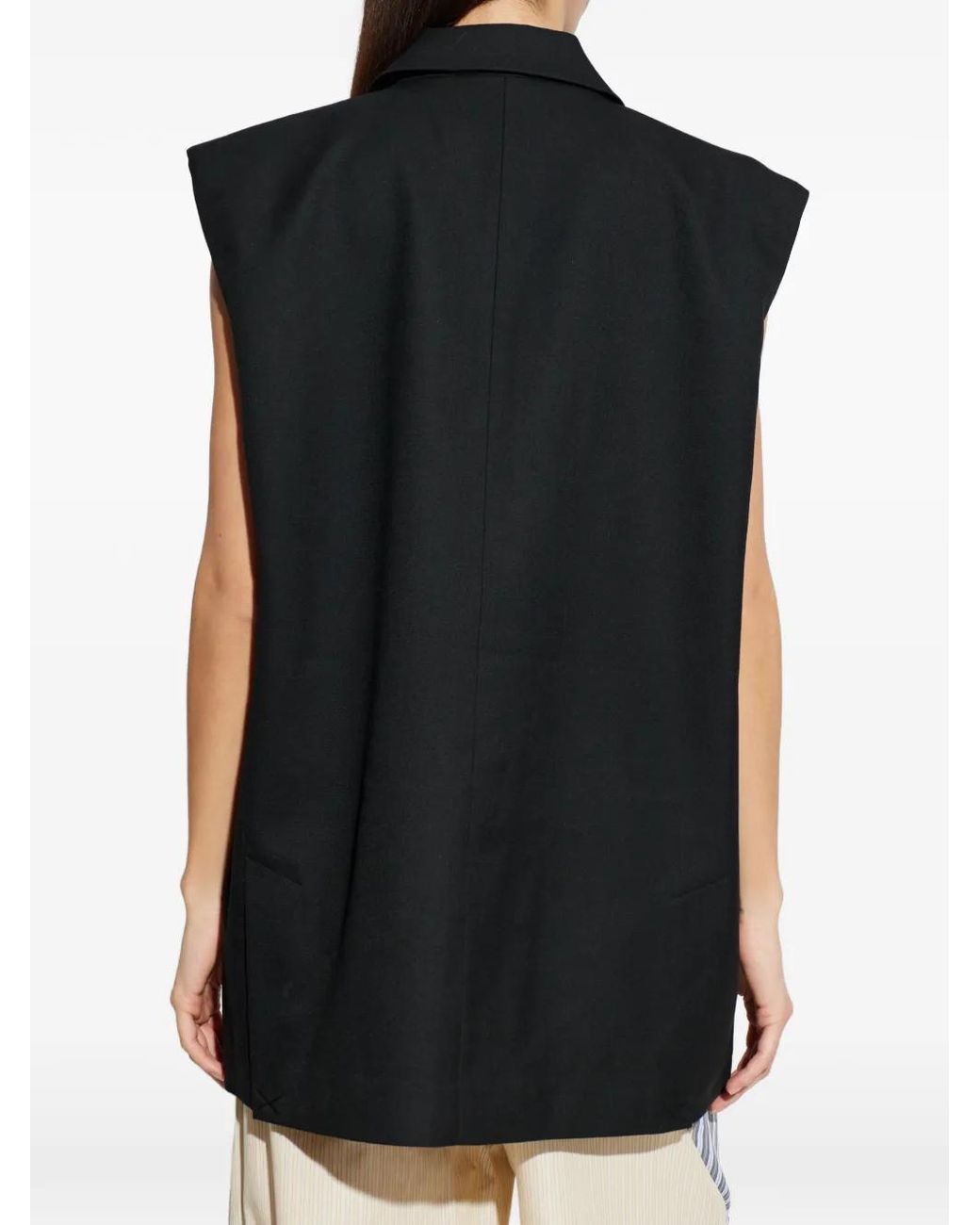 Gestuz Black Buttoned Sleeveless Jacket