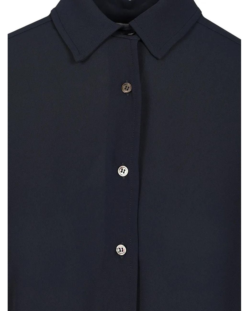Al Duca D'aosta Blue Crepe Shirt