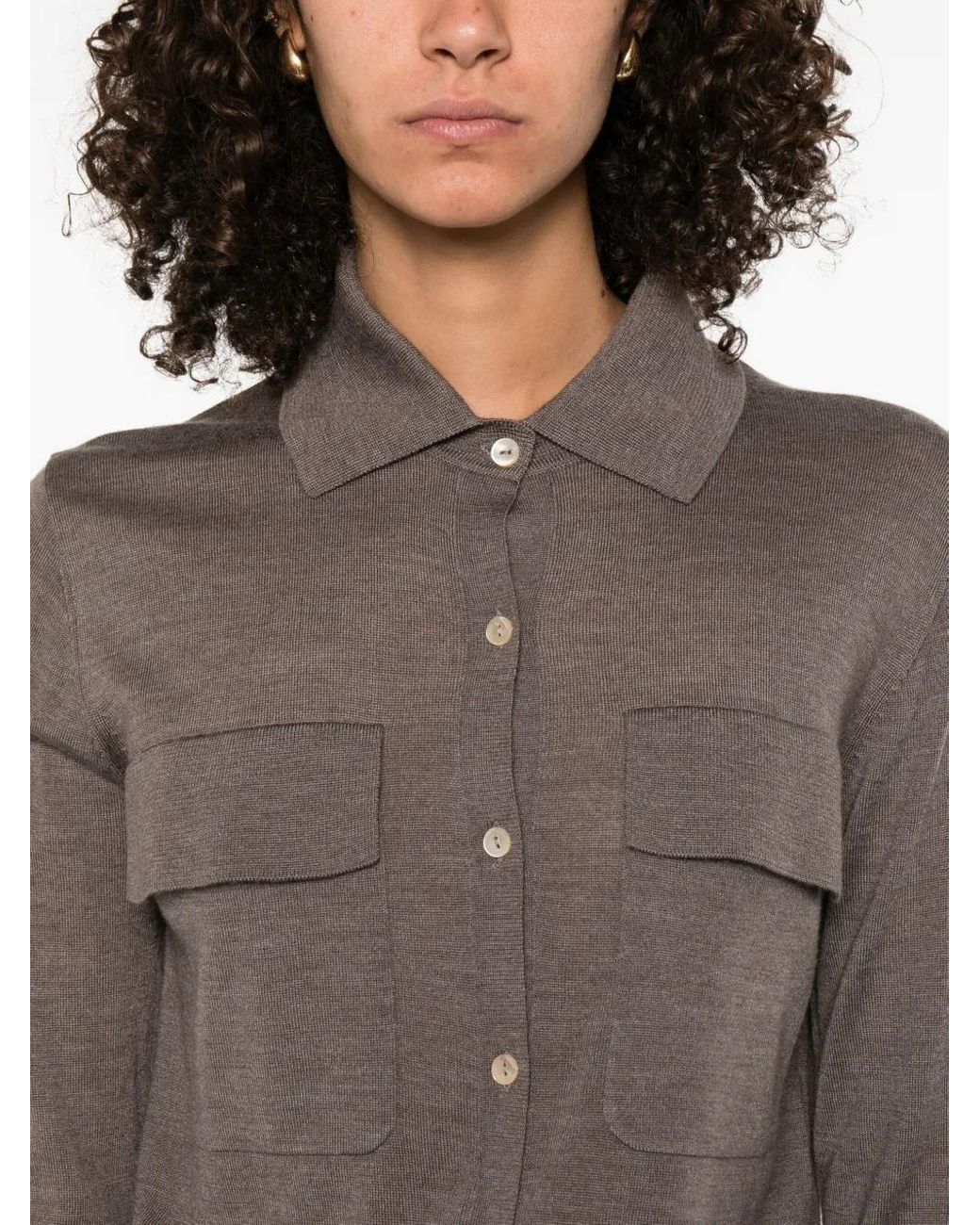 P.A.R.O.S.H. Gray Buttoned Pocket Bodysuit