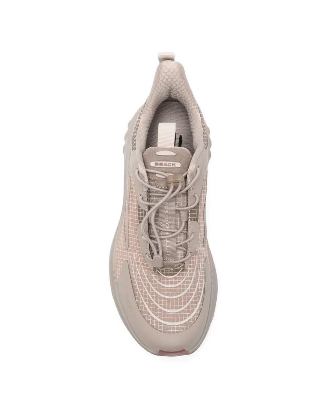 BBACK White Mesh-Panelled Toggle-Fastening Sneakers for men
