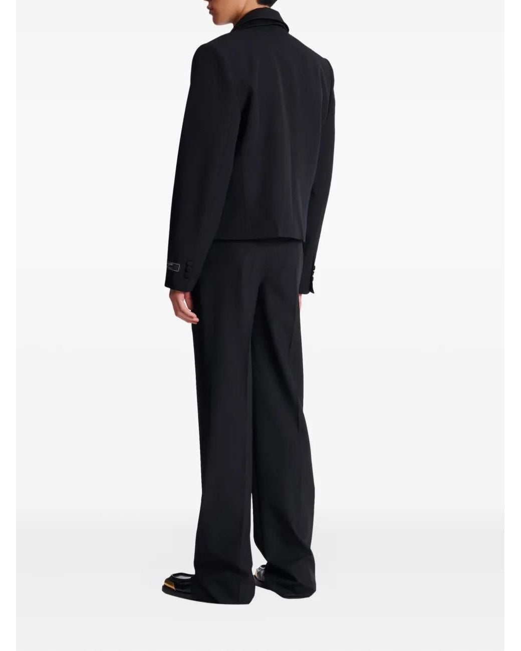 Balmain Black Grain De Poudre Wool Blazer for men