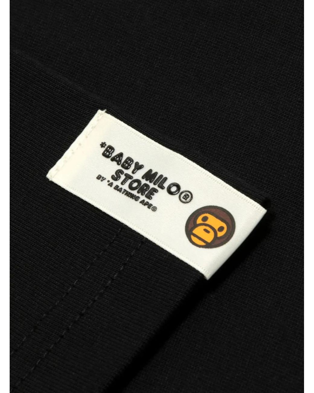 *BABY MILO® STORE BY *A BATHING APE® Black Graphic-Print T-Shirt