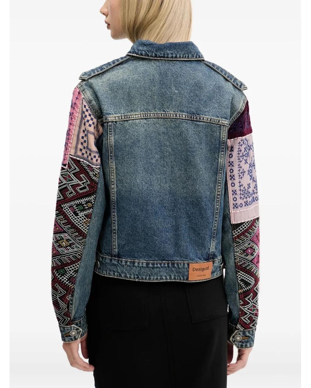 Desigual Blue Button Denim Jacket