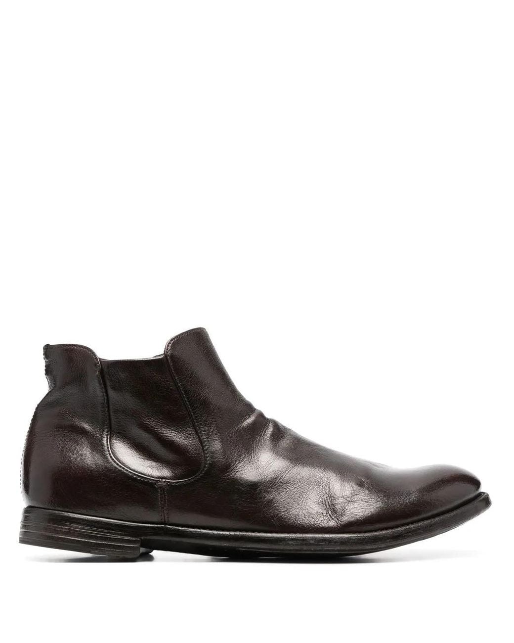 Officine Creative Brown Arc Leather Boots for men