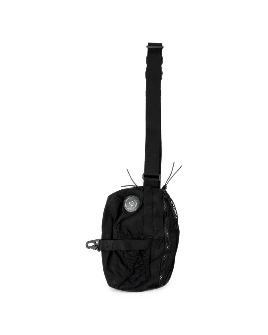 C P Company Black Nylon B Lens Mini Waist Bag