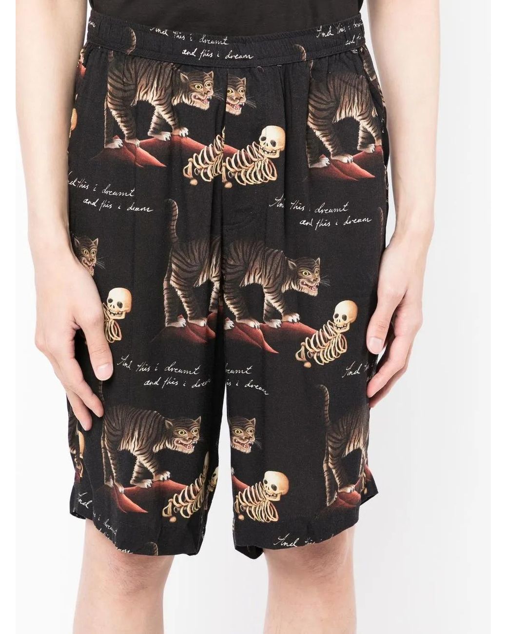 Bermudas Con Estampado Dreamt Endless Joy de hombre de color Black