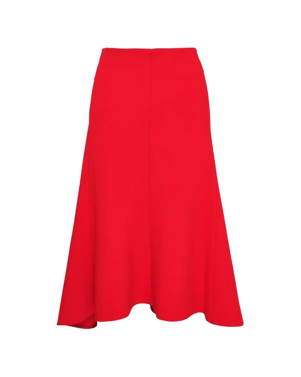 Jil Sander Red A-Line Skirt