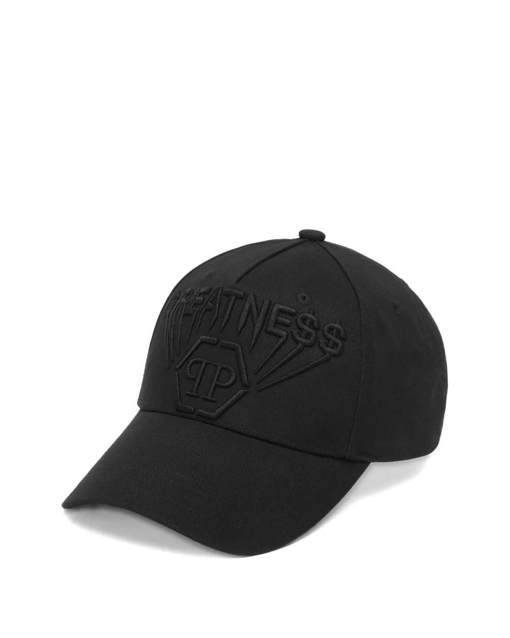 Philipp Plein Black Embroidered Baseball Cap Greatne for men