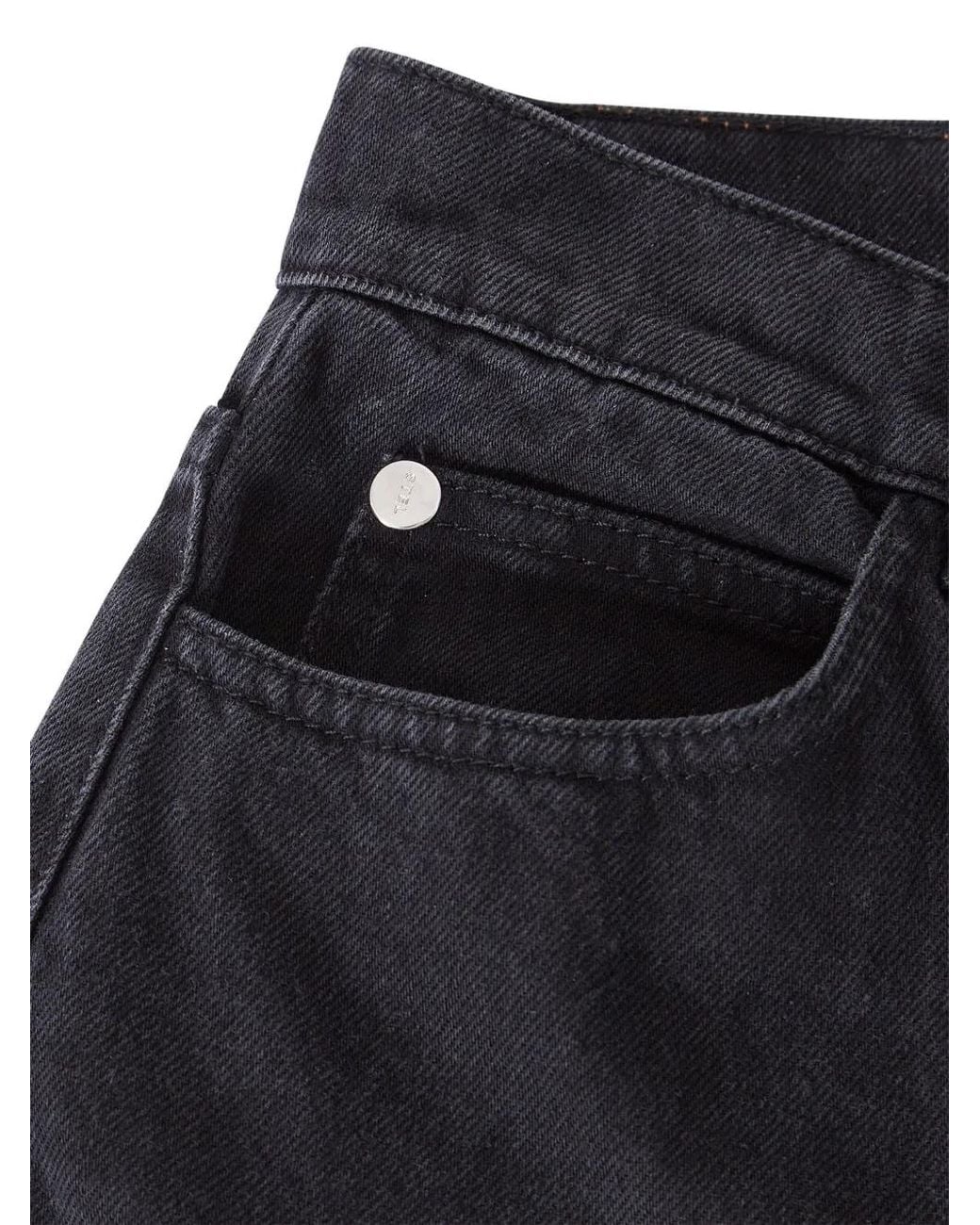 Stel Blue Split-Hem Frayed Jeans