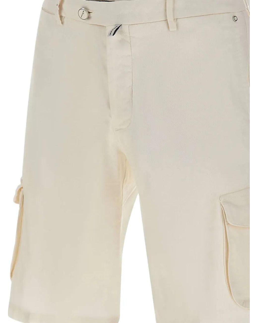 Kiton Natural Cargo Pocket Shorts for men