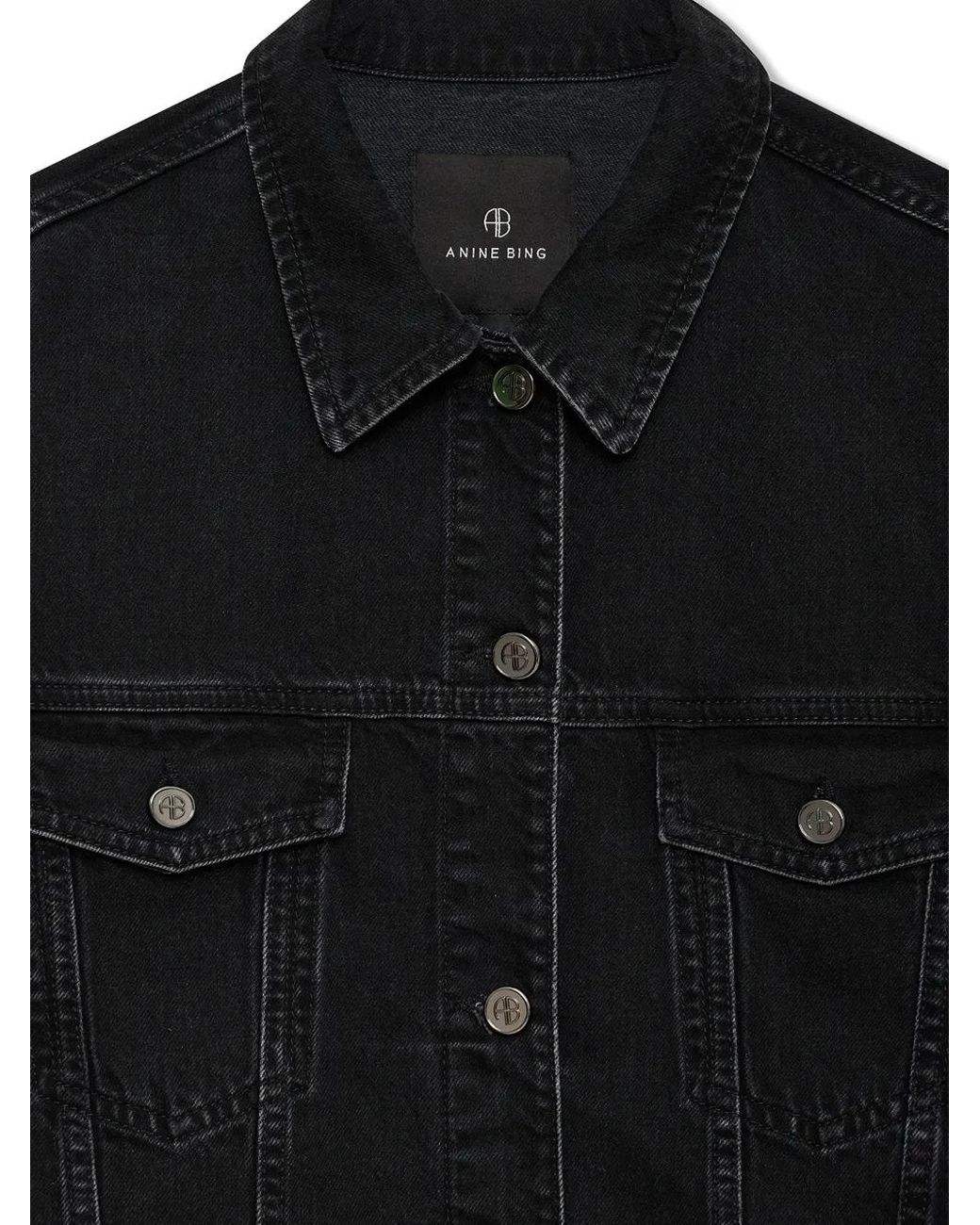 Anine Bing Black Quincy Button-Up Jacket
