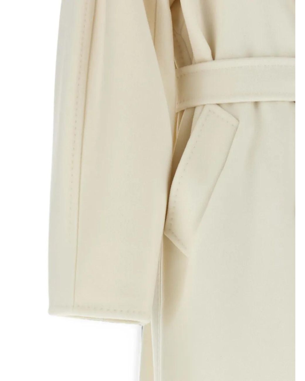Max Mara White Madame 101801 Icon Double-Breasted Coat