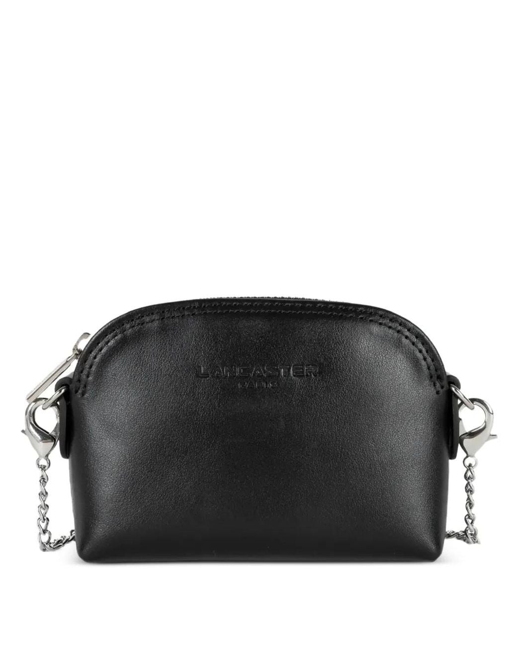 Lancaster Black Logo-Stamp Chain-Link Clutch Bag