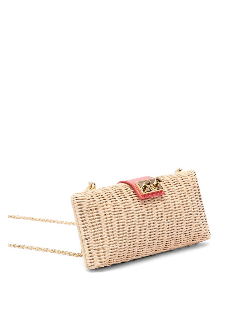 Rodo Brown Chain Clutch Bag