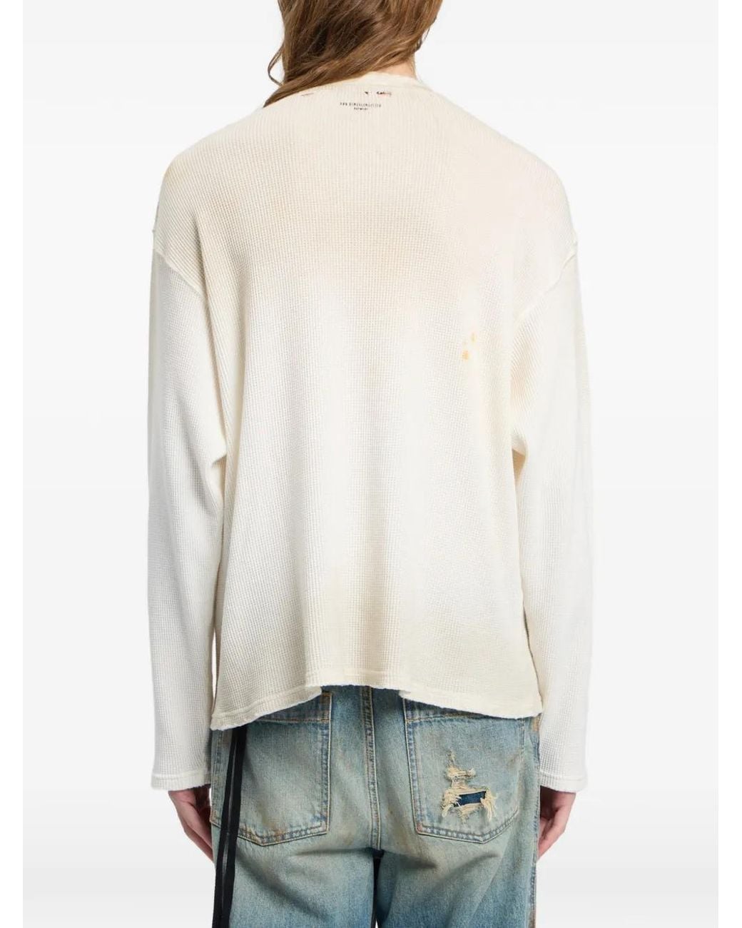Ann Demeulemeester White Emil Dear Diary Long-Sleeve T-Shirt for men