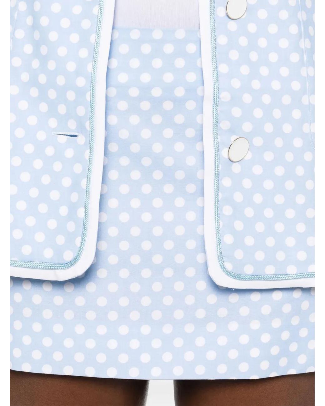 ROWEN ROSE Blue Polka Dot Mini Skirt