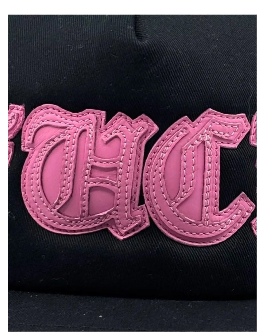 Chrome Hearts Black Leather-Patch Trucker Cap for men
