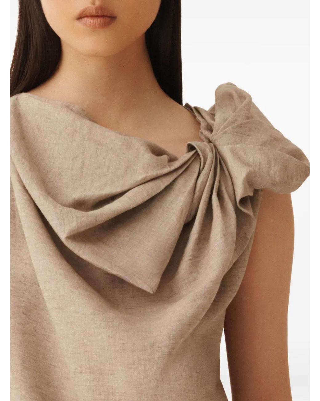 Fabiana Filippi Natural Drape Sleeveless Top