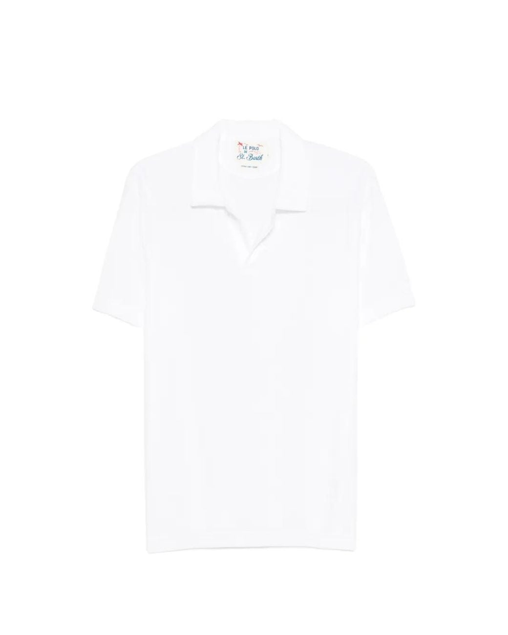 Mc2 Saint Barth White Jeremy Buttonless T-Shirt for men