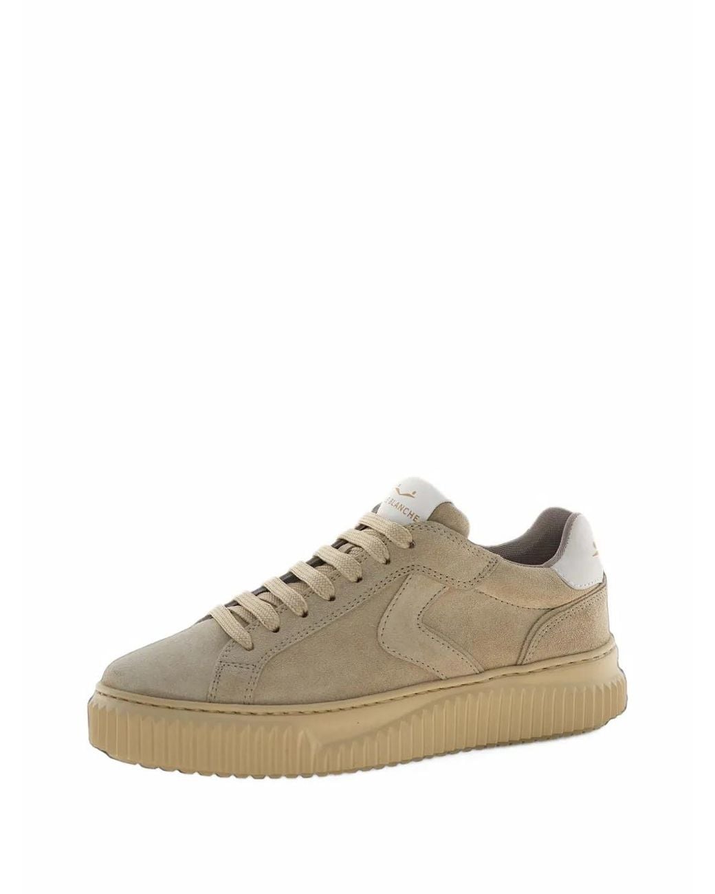 Voile Blanche Natural Logo-Patch Panelled Sneakers