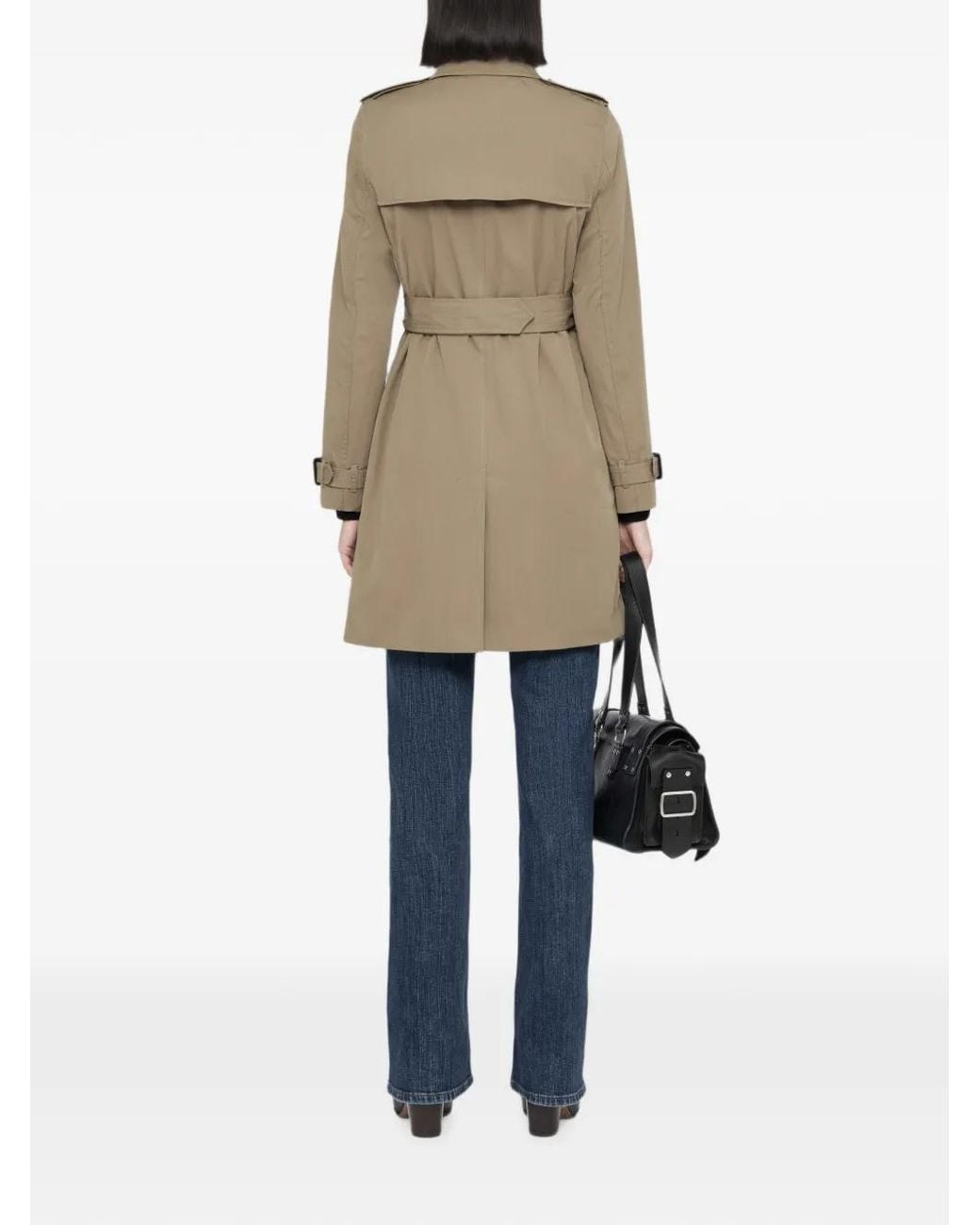 AllSaints Natural Leonard Double-Breasted Trench Coat