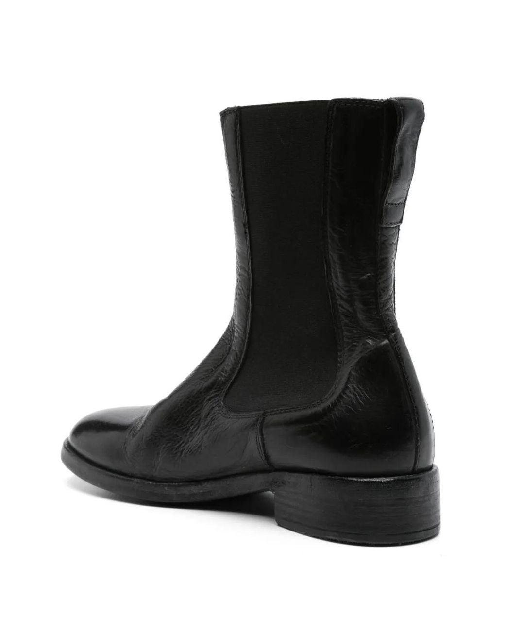 Moma Black Leather Boots