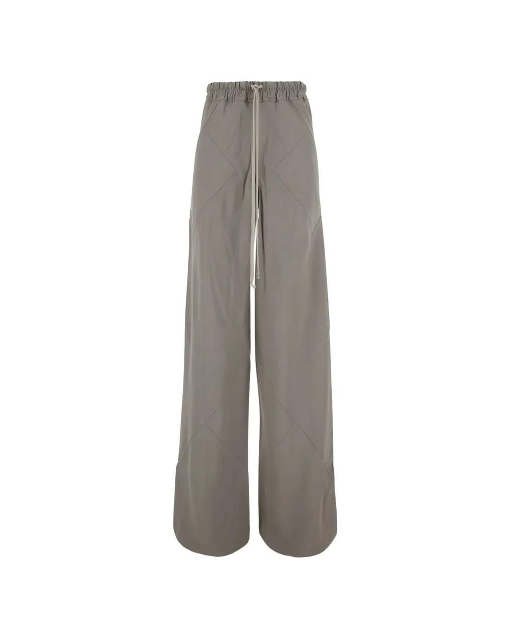 Rick Owens Gray Drawstring Bias Trousers