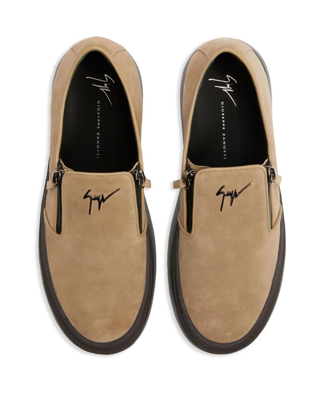 Giuseppe Zanotti Gz Mike Zip Low-Top Sneakers in Brown for  display picture 3