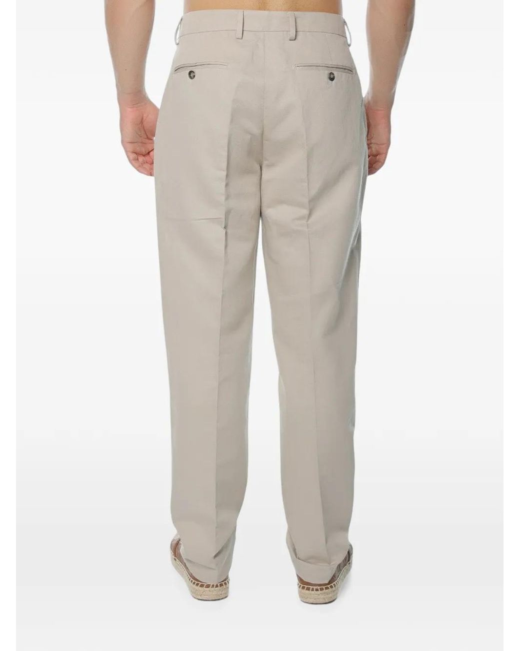 Trussardi Natural Relaxed-Fit Trousers for men