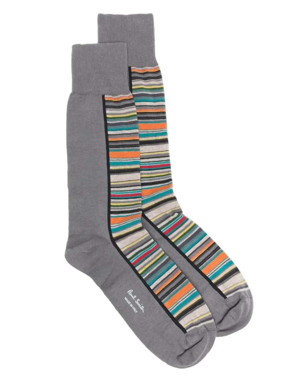 Paul Smith Gray Half Signature Socks for men