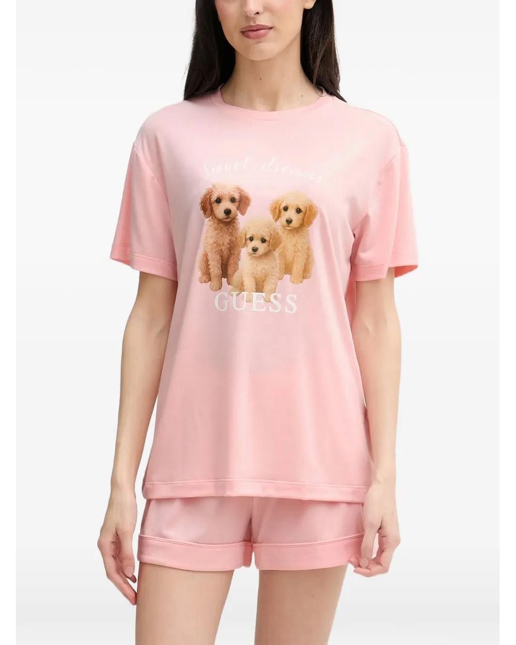 Pyjama À Imprimé Graphique Guess en coloris Pink