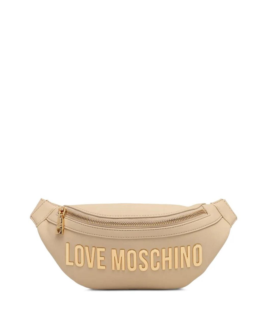Love Moschino Natural Logo-Detail Buckle Belt Bag