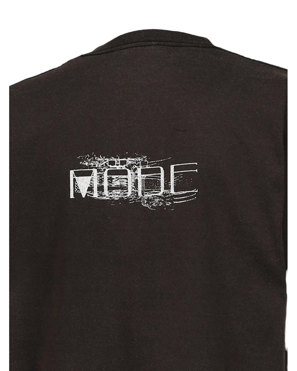 SHT Black Graphic-Print T-Shirt for men