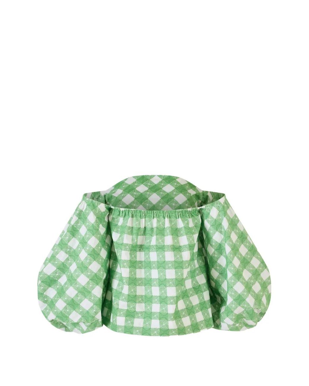 Rosie Assoulin Green Blouse À Manches Ballon