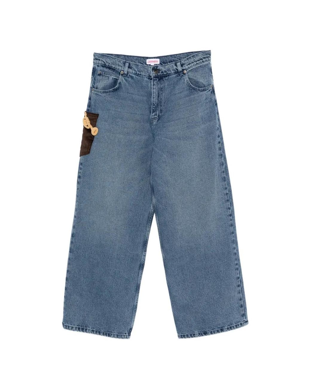Charles Jeffrey Blue Crochet-Trumpet Jeans for men