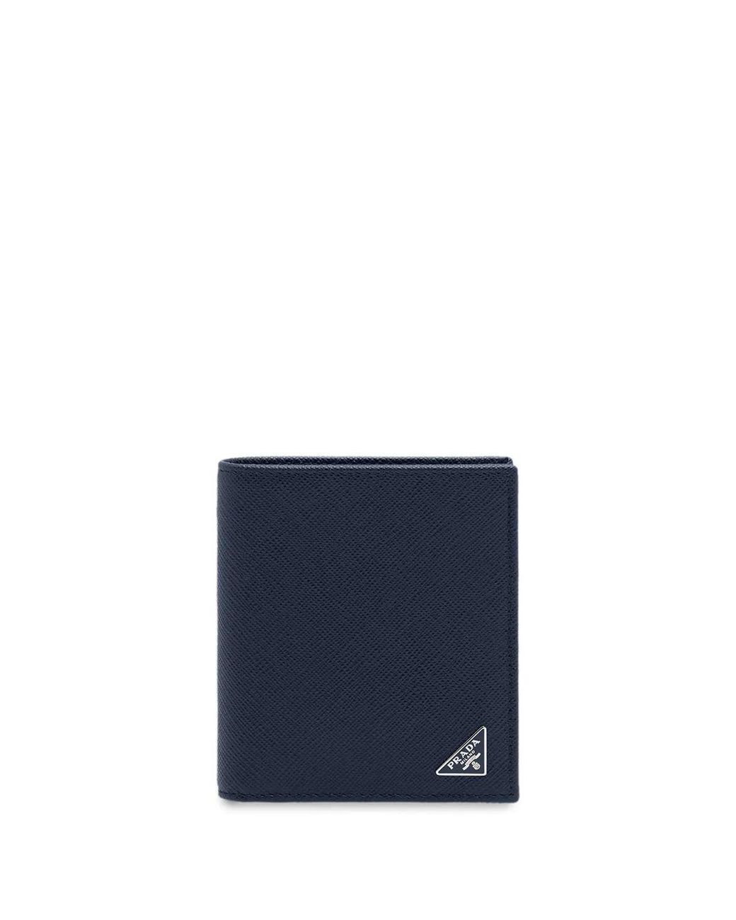 Prada Portemonnee Met Logoplakkaat in het Blue voor heren