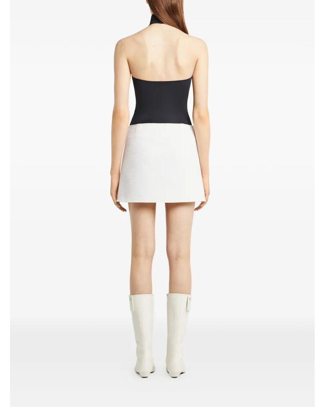 Courreges Tweed Mini-Rok in het White