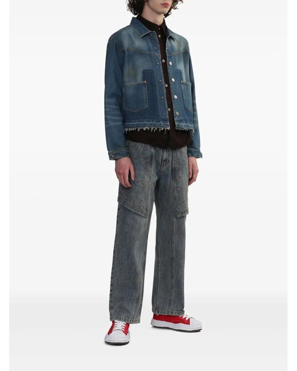 ANDERSSON BELL Blue Denim Shirt Jacket for men
