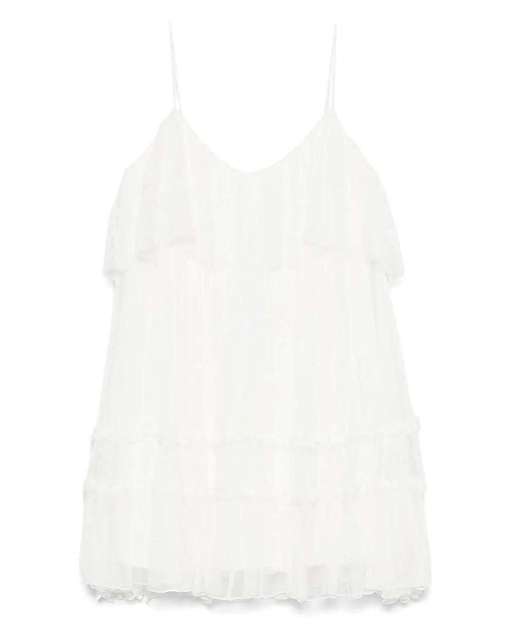 Nissa White Lace Mini Dress