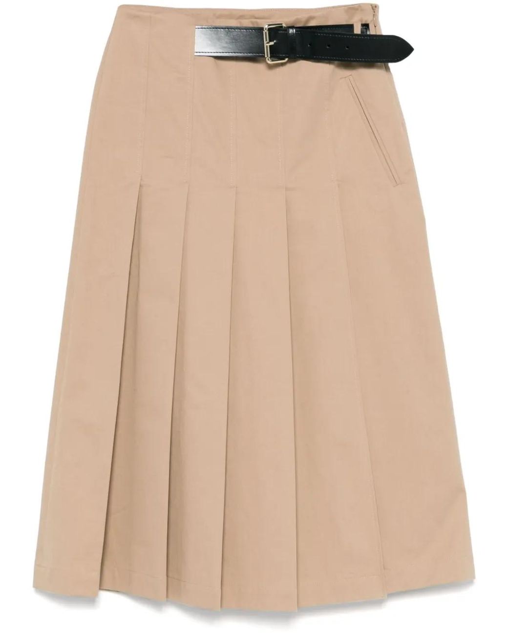 Semicouture Mimi Midi Skirt in Natural | Lyst Canada