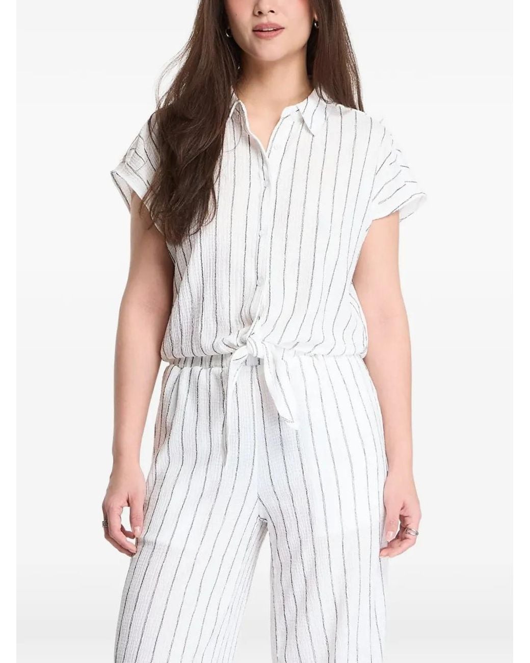 Blouse Rayée Structurée Urban Classics en coloris White
