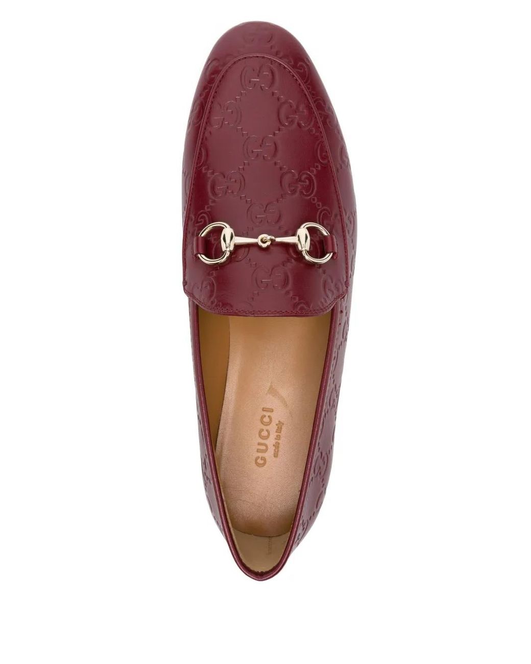 Gucci Red Jordaan Loafers