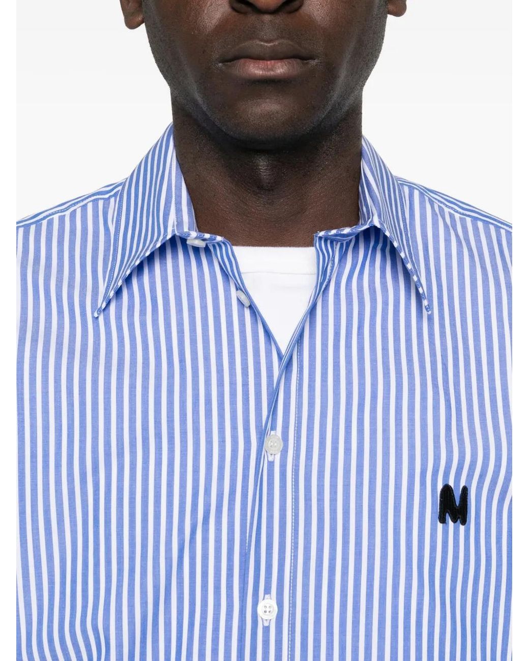 Camiseta Con Logo MSGM de hombre de color Blue