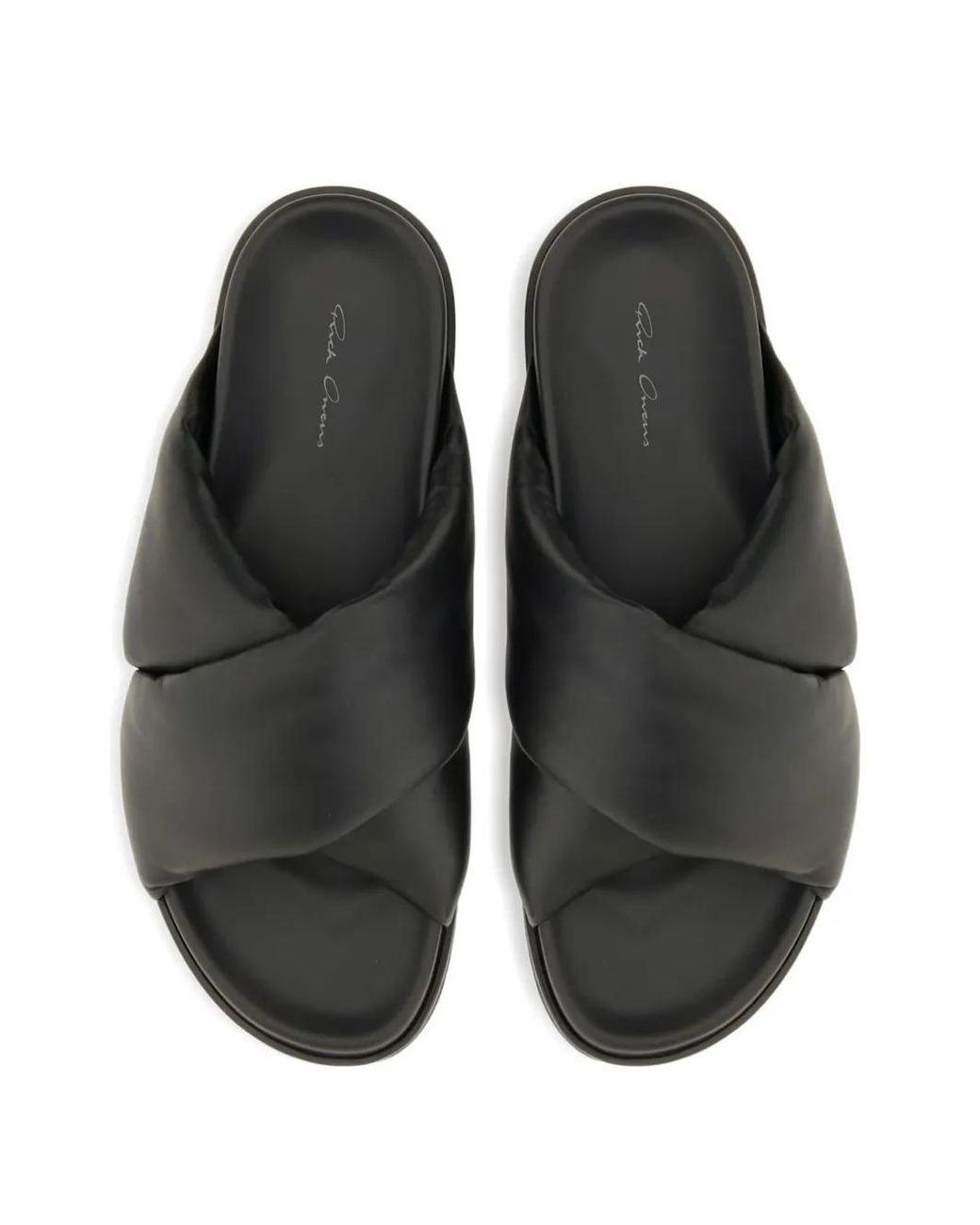 Rick Owens Black Padded Sandals for men